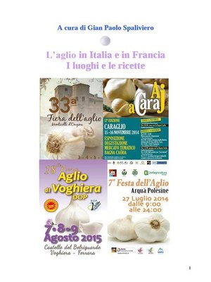 cover image of L'aglio in Italia e in Francia--I luoghi e le ricette